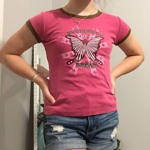 Pink Butterfly T-shirt